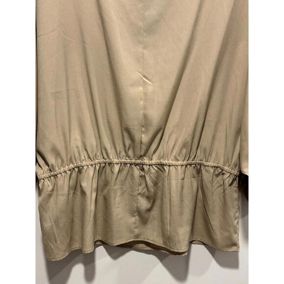 Adrienne Vittadini Beige Sequin Embellished Blouse - Picture 7 of 9